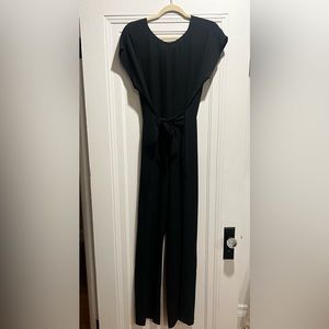 Loft Stretchy Tie Front Jumpsuit